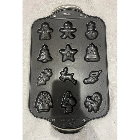 Norpro 12 Cavity Nonstick Christmas Cookie Cake Baking Candy Melting Sheet Pan - Picture 4 of 6